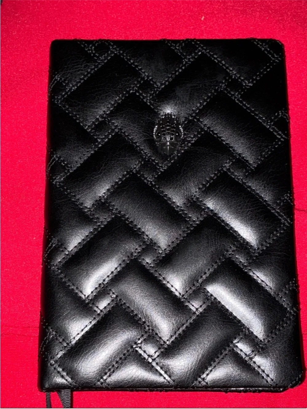 Kurt Geiger London Shoreditch Quilted Leather Notebook Journal – Black 🖤🦅